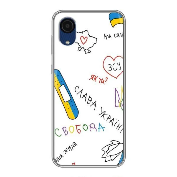 Чехол с принтом «Стикер» для Samsung Galaxy A03 Core