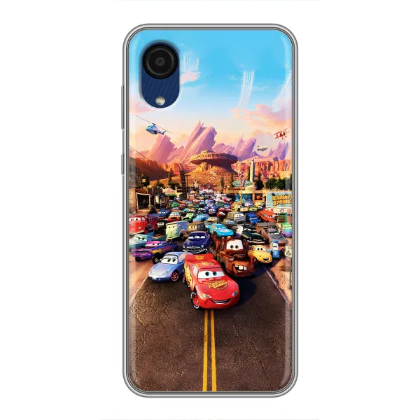 Чехол с принтом «Тачки на трассе» для Samsung Galaxy A03 Core Чехол с принтом «Тачки на трассе» для Samsung Galaxy A03 Core