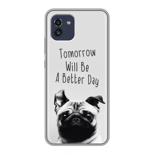 Чехол с принтом «Смешной Мопс» для Samsung Galaxy A03 (A035) Чехол с принтом «Смешной Мопс» для Samsung Galaxy A03 (A035)