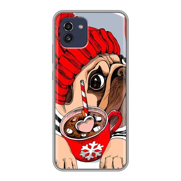 Чехол с принтом «Собачка в шапке» для Samsung Galaxy A03 (A035) Чехол с принтом «Собачка в шапке» для Samsung Galaxy A03 (A035)