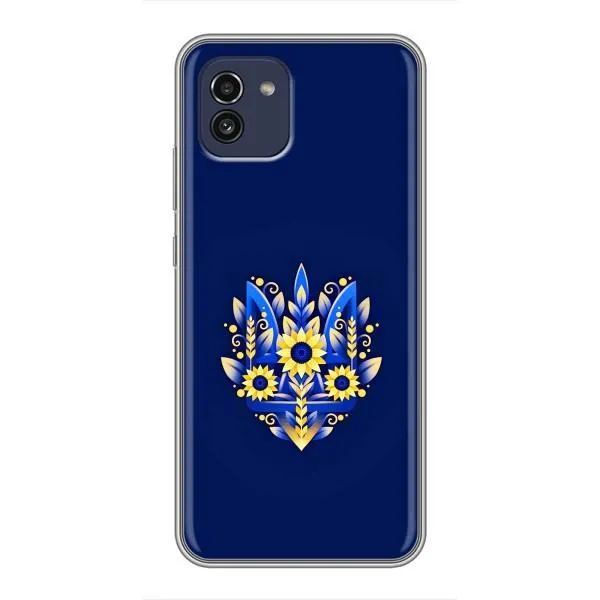 Чехол с принтом «Цветочный Герб» для Samsung Galaxy A03 (A035)