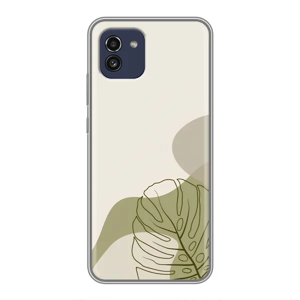 Чохол з принтом «Зелена монстера дизайн» для Samsung Galaxy A03 (A035)