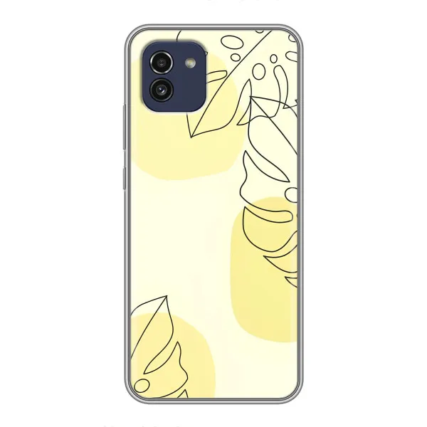 Чохол з принтом «Жовта монстера арт» для Samsung Galaxy A03 (A035)