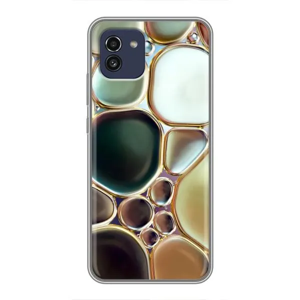 Чехол с принтом «Радужный Мрамор» для Samsung Galaxy A03 (A035)