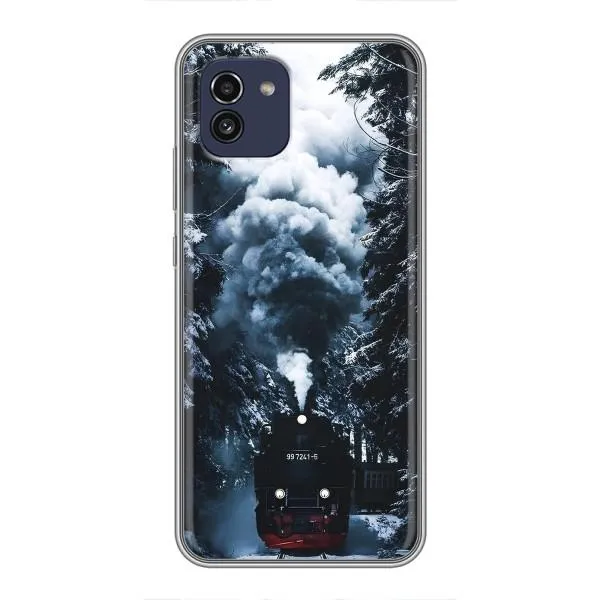 Чехол с принтом «Зимний поезд» для Samsung Galaxy A03 (A035)