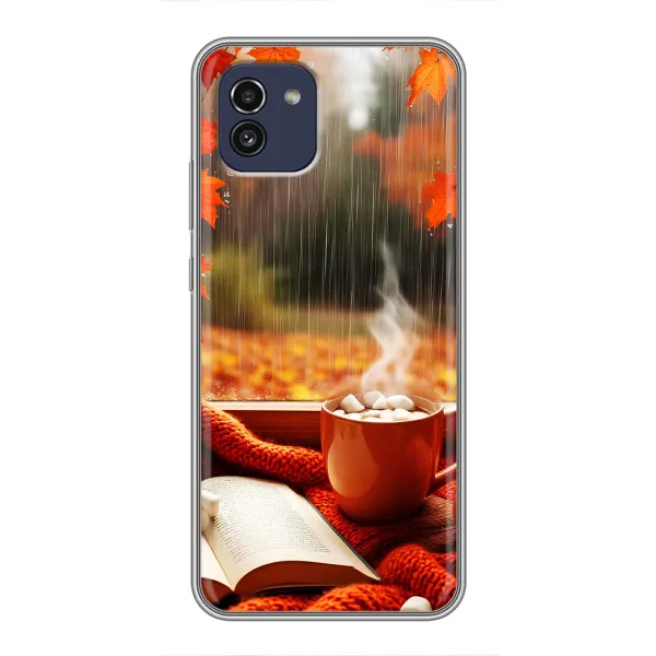 Чехол с принтом «Кофе и дождь» для Samsung Galaxy A03 (A035) Чехол с принтом «Кофе и дождь» для Samsung Galaxy A03 (A035)