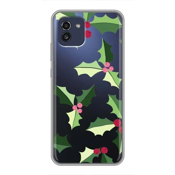 Чехол с принтом «Рождественский фон» для Samsung Galaxy A03 (A035)