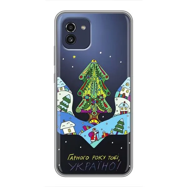 Чехол с принтом «Рождественский герб» для Samsung Galaxy A03 (A035)