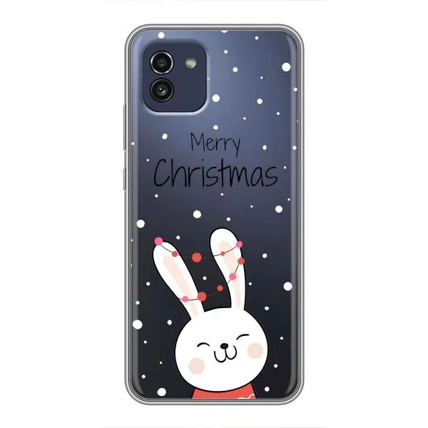 Чехол с принтом «Рождественский заяц» для Samsung Galaxy A03 (A035)