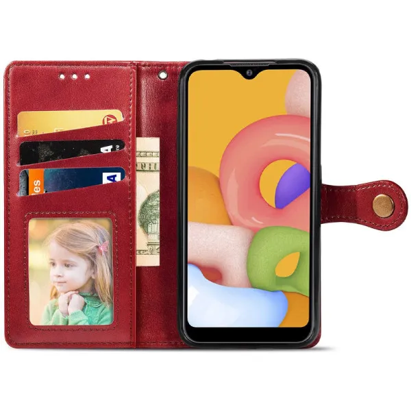 Шкіряний чохол-книжка GETMAN Gallant (PU) для Samsung Galaxy A04 — Червоний — фото 4 Шкіряний чохол-книжка GETMAN Gallant (PU) для Samsung Galaxy A04 — Червоний — фото 4