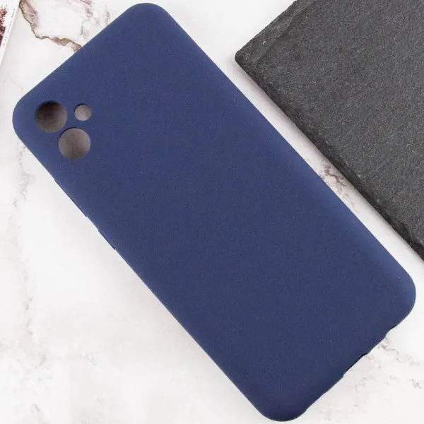 Чехол Silicone Cover Lakshmi Full Camera (AAA) для Samsung Galaxy A04e — Темно-синий — фото 5