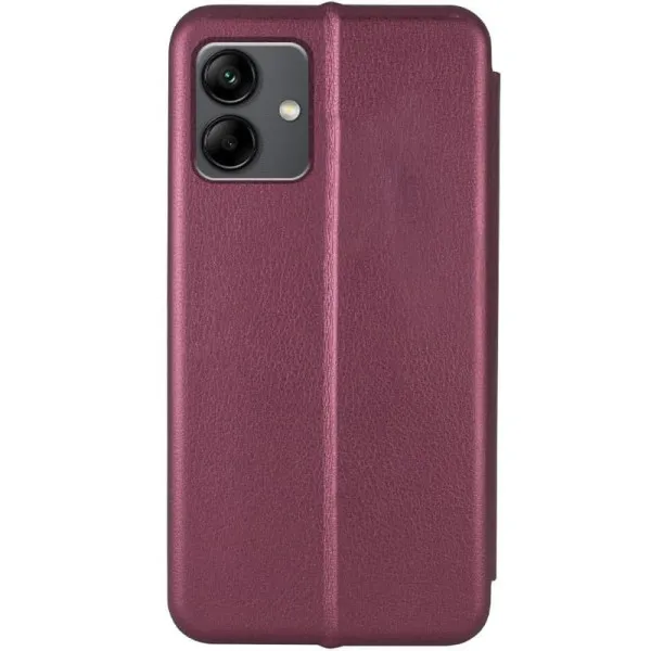Кожаный чехол-книжка Classy для Samsung Galaxy A04e — Бордовый — фото 2