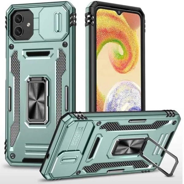 Ударостійкий чохол Camshield Army Ring для Samsung Galaxy A05 — Зелений — фото 1