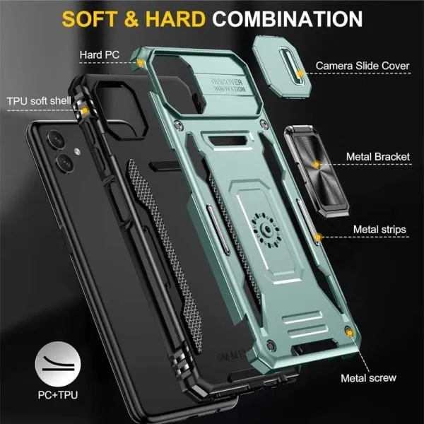 Ударостійкий чохол Camshield Army Ring для Samsung Galaxy A05 — Зелений — фото 2