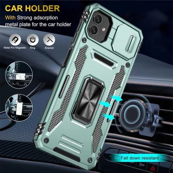 Ударостійкий чохол Camshield Army Ring для Samsung Galaxy A05 — Зелений — фото 3