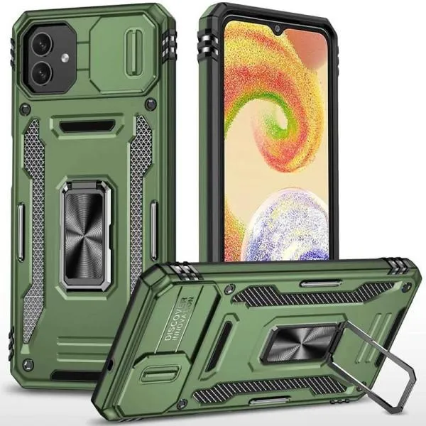 Ударопрочный чехол Camshield Army Ring для Samsung Galaxy A05 — Оливковый
