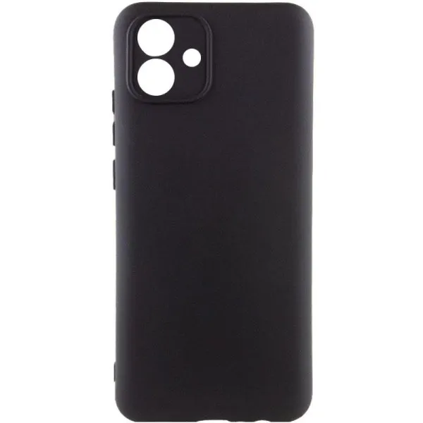 Чехол TPU GETMAN Liquid Silk Full Camera для Samsung Galaxy A05 — Черный — фото 1