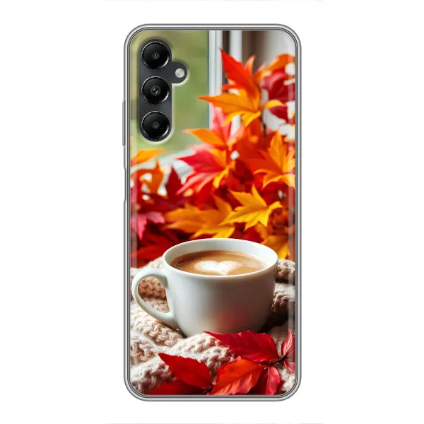 Чехол с принтом «Кофе и листья» для Samsung Galaxy A05s Чехол с принтом «Кофе и листья» для Samsung Galaxy A05s