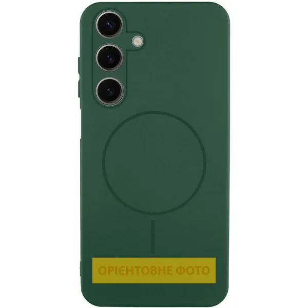 Чехол Silicone Cover Lakshmi Full Camera (AA) with Magnetic Fit для Samsung Galaxy A07 — Зеленый Чехол Silicone Cover Lakshmi Full Camera (AA) with Magnetic Fit для Samsung Galaxy A07 — Зеленый
