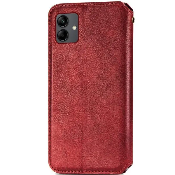 Шкіряний чохол-книжка GETMAN Cubic (PU) для Samsung Galaxy A08 / A07 4G / A07s — Червоний — фото 4