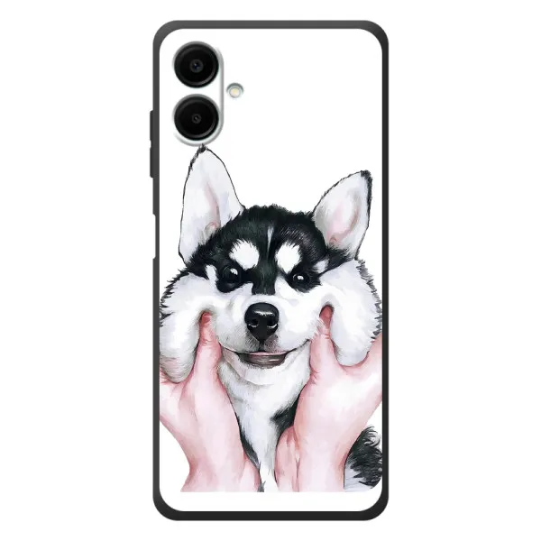 Чехол с принтом «Довольный Хаски» для Samsung Galaxy A08 Чехол с принтом «Довольный Хаски» для Samsung Galaxy A08