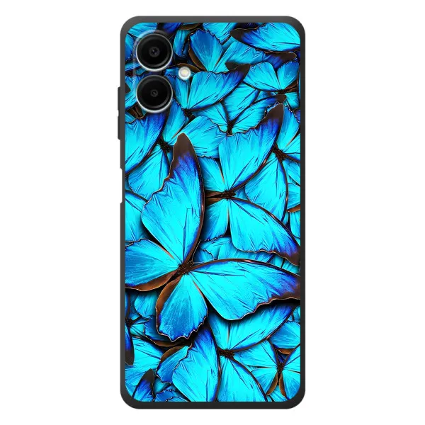 Чехол с принтом «Синие бабочки» для Samsung Galaxy A08 Чехол с принтом «Синие бабочки» для Samsung Galaxy A08