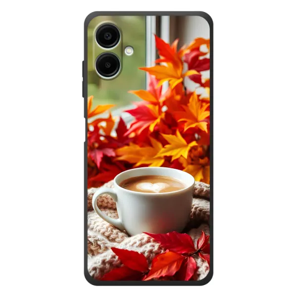 Чохол з принтом «Кава та листя» для Samsung Galaxy A08