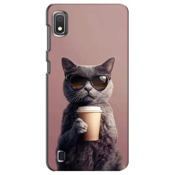 Чехол с принтом «Кот с кофе» для Samsung Galaxy A10 2019 (A105F)