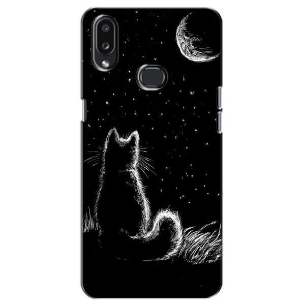 Чехол с принтом «Котик и луна» для Samsung Galaxy A10s (A107)