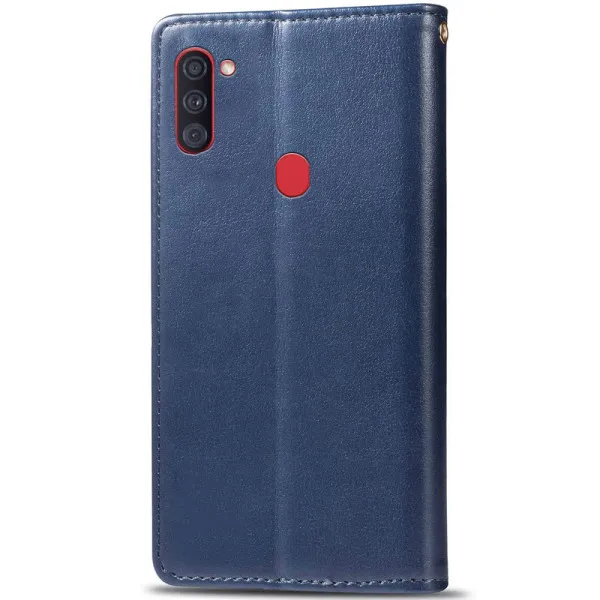 Шкіряний чохол-книжка GETMAN Gallant (PU) для Samsung Galaxy A11 — Синій — фото 2