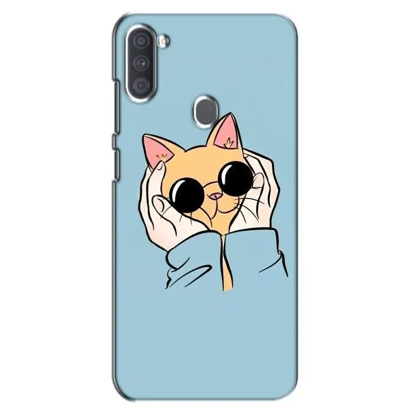 Чехол с принтом «Котик в очках» для Samsung Galaxy A11 (A115)