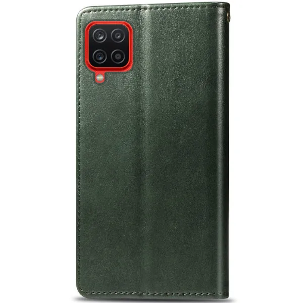 Кожаный чехол-книжка GETMAN Gallant (PU) для Samsung Galaxy A12 / M12 — Зеленый — фото 2