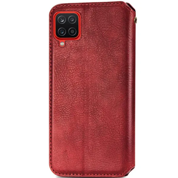 Кожаный чехол-книжка GETMAN Cubic (PU) для Samsung Galaxy A12 / M12 — Красный — фото 2 Кожаный чехол-книжка GETMAN Cubic (PU) для Samsung Galaxy A12 / M12 — Красный — фото 2