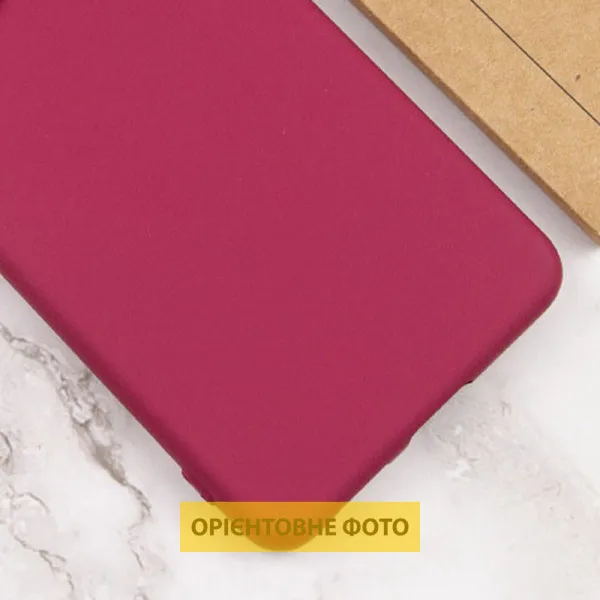 Чехол Silicone Cover Lakshmi Full Camera (AAA) для Samsung Galaxy A12 — Бордовый — фото 3