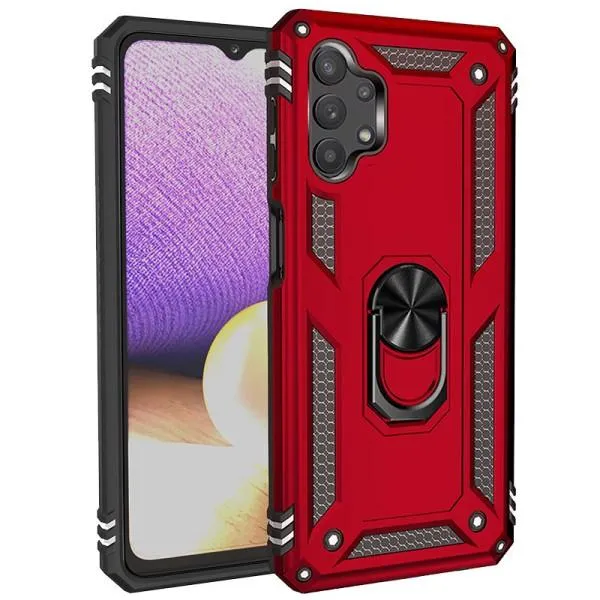 Ударопрочный чехол Serge Ring for Magnet для Samsung Galaxy A13 4G — Красный — фото 1