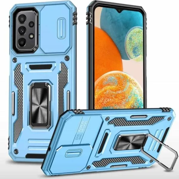 Ударостійкий чохол Camshield Army Ring для Samsung Galaxy A13 4G / A04s — Блакитний — фото 1 Ударостійкий чохол Camshield Army Ring для Samsung Galaxy A13 4G / A04s — Блакитний — фото 1
