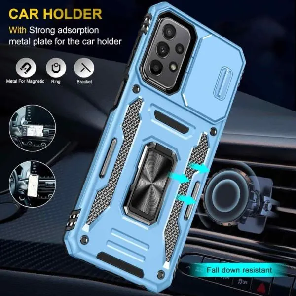 Ударостійкий чохол Camshield Army Ring для Samsung Galaxy A13 4G / A04s — Блакитний — фото 2 Ударостійкий чохол Camshield Army Ring для Samsung Galaxy A13 4G / A04s — Блакитний — фото 2