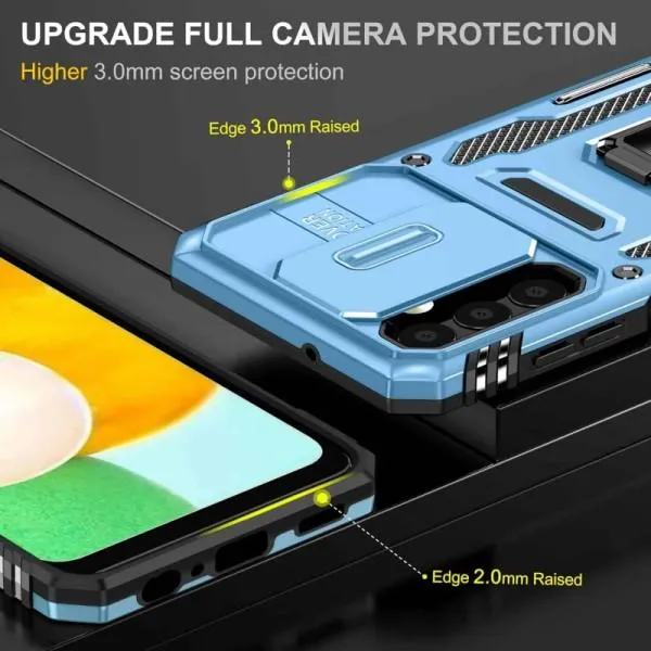 Ударостійкий чохол Camshield Army Ring для Samsung Galaxy A13 4G / A04s — Блакитний — фото 5 Ударостійкий чохол Camshield Army Ring для Samsung Galaxy A13 4G / A04s — Блакитний — фото 5
