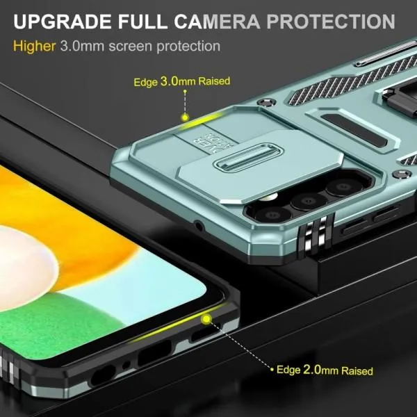 Ударостійкий чохол Camshield Army Ring для Samsung Galaxy A13 4G / A04s — Зелений — фото 5
