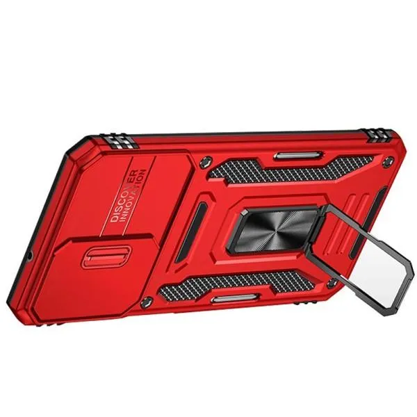 Ударостійкий чохол Camshield Army Ring для Samsung Galaxy A13 4G / A04s — Червоний — фото 4