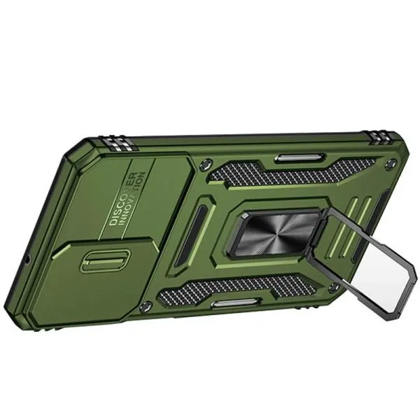 Ударостійкий чохол Camshield Army Ring для Samsung Galaxy A13 4G / A04s — Оливковий — фото 2