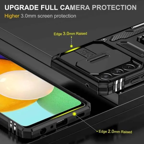 Ударостійкий чохол Camshield Army Ring для Samsung Galaxy A13 4G / A04s — Чорний — фото 4