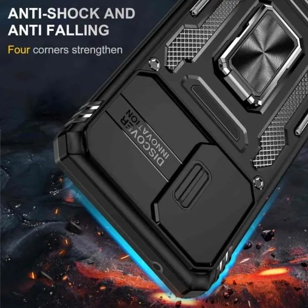 Ударостійкий чохол Camshield Army Ring для Samsung Galaxy A13 4G / A04s — Чорний — фото 1