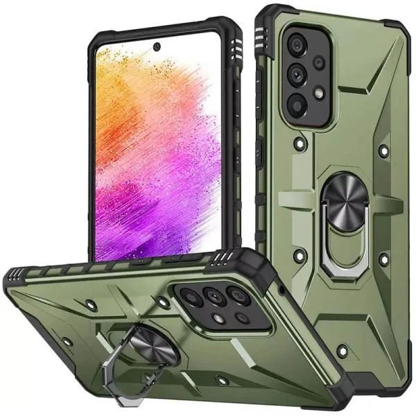 Ударостійкий чохол Pathfinder Ring для Samsung Galaxy A13 4G / A23 4G / M13 4G / M23 5G / A04s — Зелений — фото 1 Ударостійкий чохол Pathfinder Ring для Samsung Galaxy A13 4G / A23 4G / M13 4G / M23 5G / A04s — Зелений — фото 1