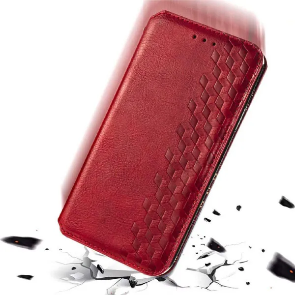 Шкіряний чохол-книжка GETMAN Cubic (PU) для Samsung Galaxy A13 4G — Червоний — фото 5 Шкіряний чохол-книжка GETMAN Cubic (PU) для Samsung Galaxy A13 4G — Червоний — фото 5