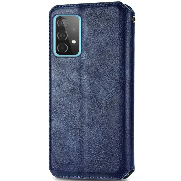 Шкіряний чохол-книжка GETMAN Cubic (PU) для Samsung Galaxy A13 4G — Синій — фото 2 Шкіряний чохол-книжка GETMAN Cubic (PU) для Samsung Galaxy A13 4G — Синій — фото 2