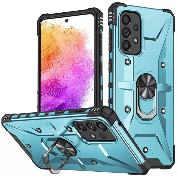 Ударостійкий чохол Pathfinder Ring для Samsung Galaxy A13 4G / A23 4G / M13 4G / M23 5G / A04s — Блакитний Ударостійкий чохол Pathfinder Ring для Samsung Galaxy A13 4G / A23 4G / M13 4G / M23 5G / A04s — Блакитний