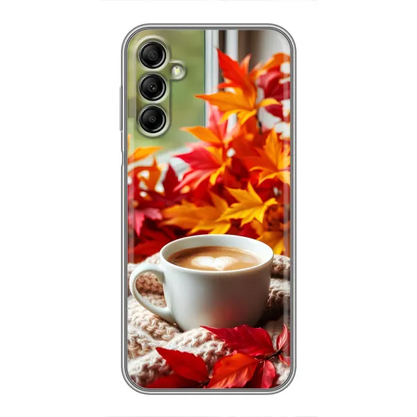 Чехол с принтом «Кофе и листья» для Samsung Galaxy A14 5G Чехол с принтом «Кофе и листья» для Samsung Galaxy A14 5G