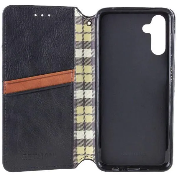 Шкіряний чохол-книжка GETMAN Cubic (PU) для Samsung Galaxy A15 4G/5G / M15 5G — Чорний — фото 4 Шкіряний чохол-книжка GETMAN Cubic (PU) для Samsung Galaxy A15 4G/5G / M15 5G — Чорний — фото 4