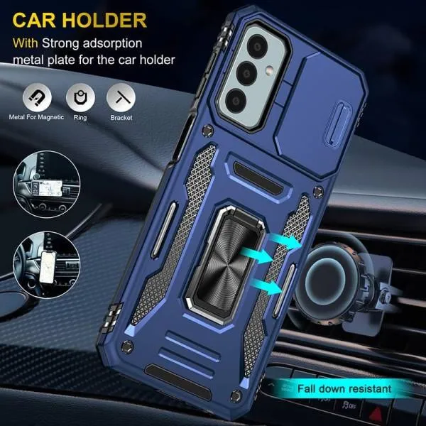 Ударостійкий чохол Camshield Army Ring для Samsung Galaxy A15 4G/5G — Синій — фото 2